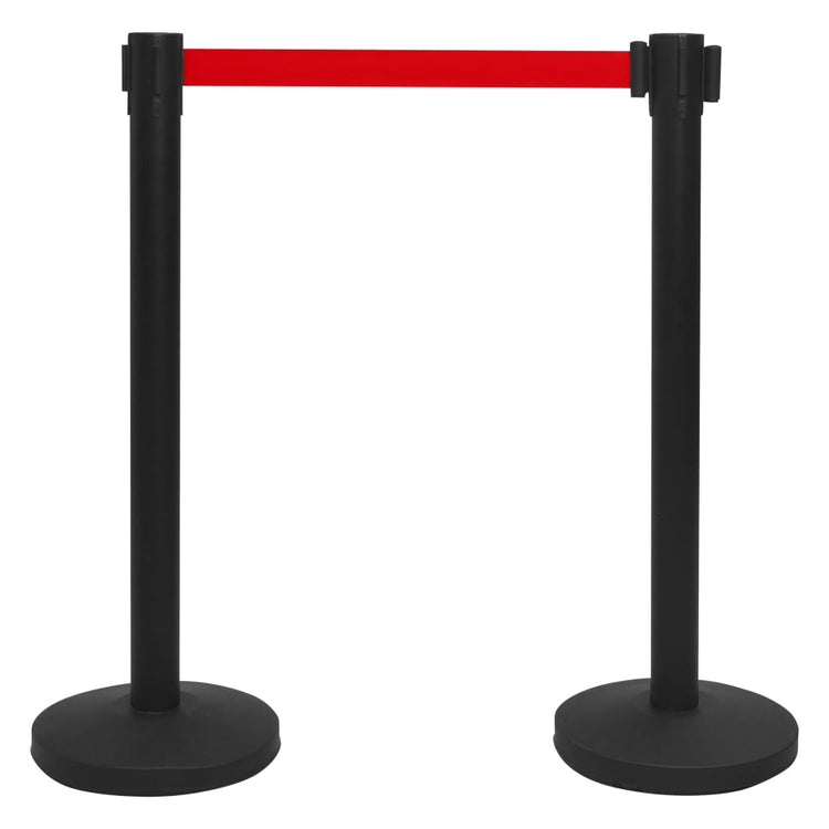 Vidaxl Sales Posts 4 Sts avec des bandes en fer noir