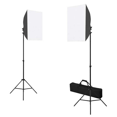 Ensemble de studio photo Vidaxl avec des lampes, arrière-plan et réflecteur