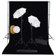 Vidaxl Photo Studio Studio avec des lampes, parapluies, fond et réflecteur