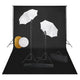 Vidaxl Photo Studio Studio avec des lampes, parapluies, fond et réflecteur