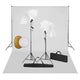 Vidaxl Photo Studio Studio avec des lampes, parapluies, fond et réflecteur
