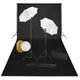 Vidaxl Photo Studio Studio avec des lampes, parapluies, fond et réflecteur