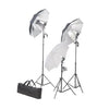 Vidaxl Photo Studio Studio avec des lampes, parapluies, fond et réflecteur