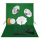 Vidaxl Photo Studio Studio avec des lampes, parapluies, fond et réflecteur