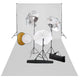 Vidaxl Photo Studio Studio avec des lampes, parapluies, fond et réflecteur
