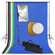 Ensemble de studio photo Vidaxl avec des lampes, arrière-plan et réflecteur