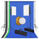 Ensemble de studio photo Vidaxl avec des lampes, fond et réflecteur