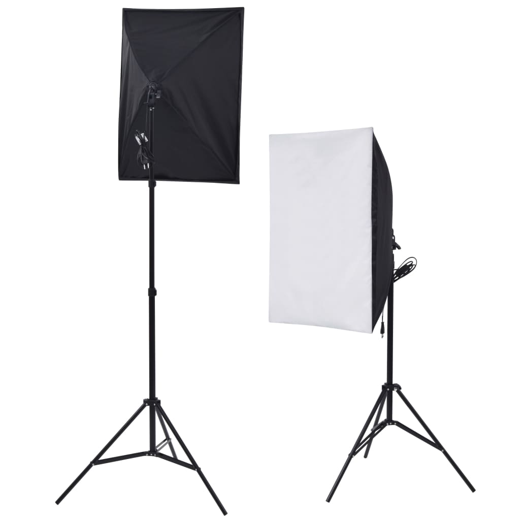 Ensemble de studio photo Vidaxl avec des lampes, arrière-plan et réflecteur