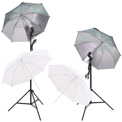 Vidaxl Photo Studio Studio avec Softbox Lamps Umbrella's Background Reflector