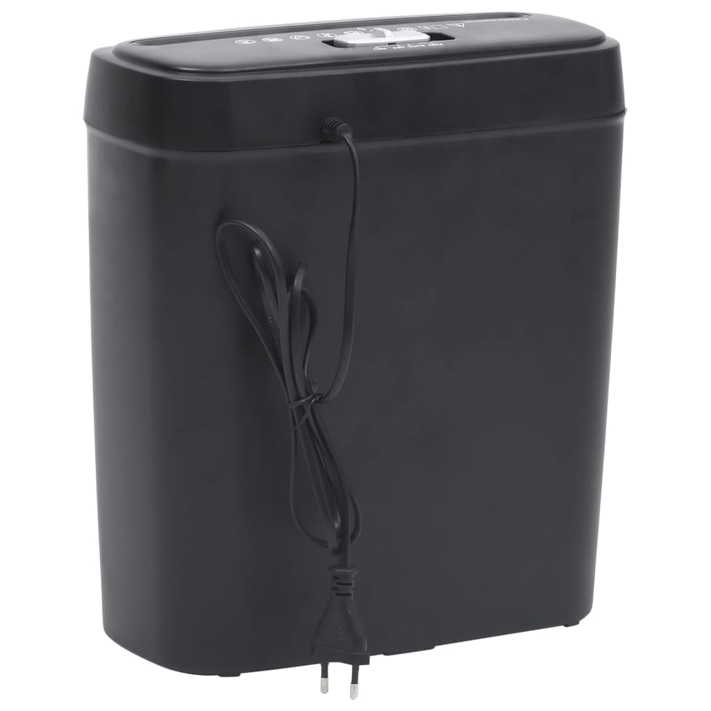 Vidaxl Paper Shredder 6 pages Black Black