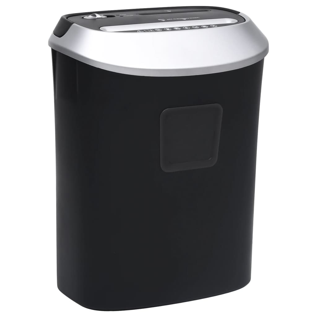 Vidaxl Paper Shredder 10 pages Crosscout Black