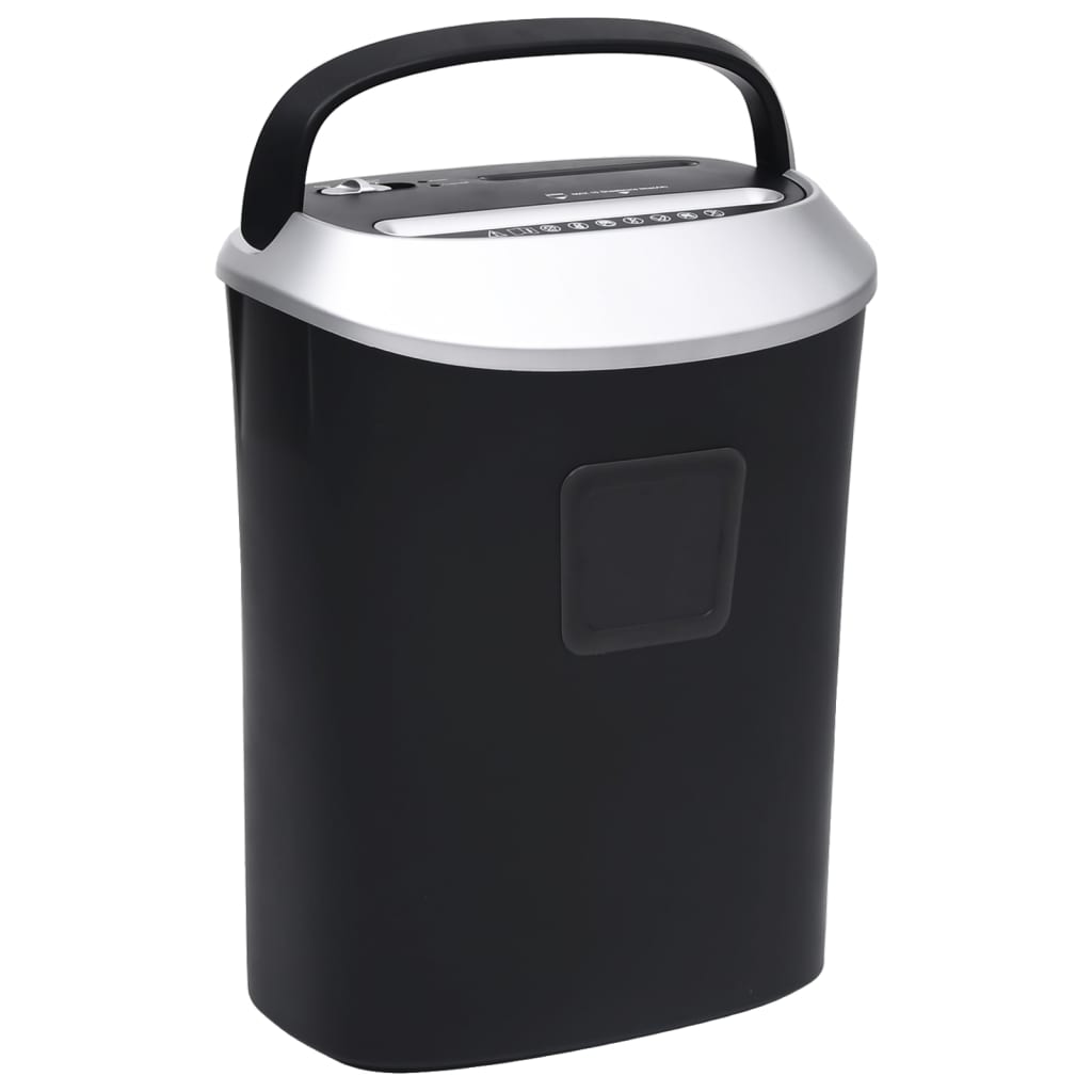 Vidaxl Paper Shredder 10 pages Crosscout Black