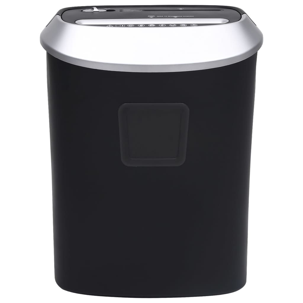 Vidaxl Paper Shredder 10 pages Crosscout Black