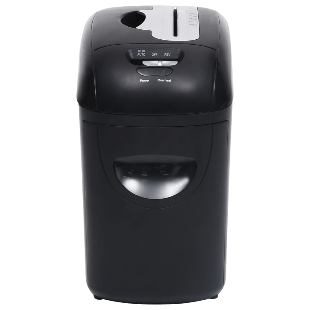 Vidaxl Paper Shredder 10 pages microcut noir