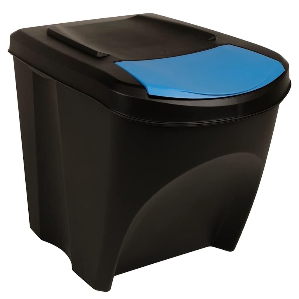 Vidaxl Garbage Cans 3 St Empilable 75 L Anthracite -Colored