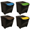 Vidaxl Garbage Cans 4 St Empilable 100 L anthracite -colored