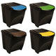 Vidaxl Garbage Cans 4 St Empilable 100 L anthracite -colored