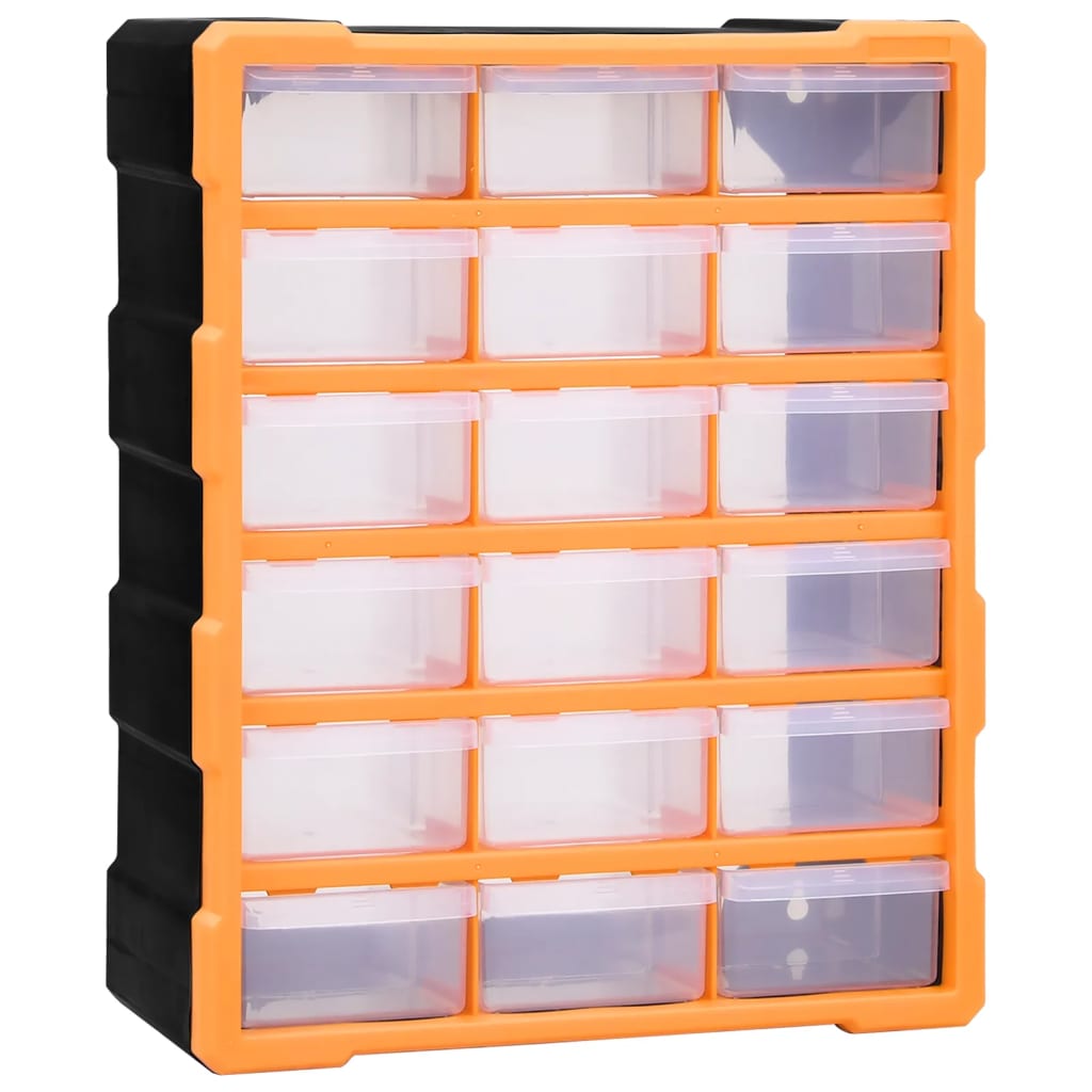Organisateur de Vidaxl avec 18 tiroirs moyens 38x16x47 cm