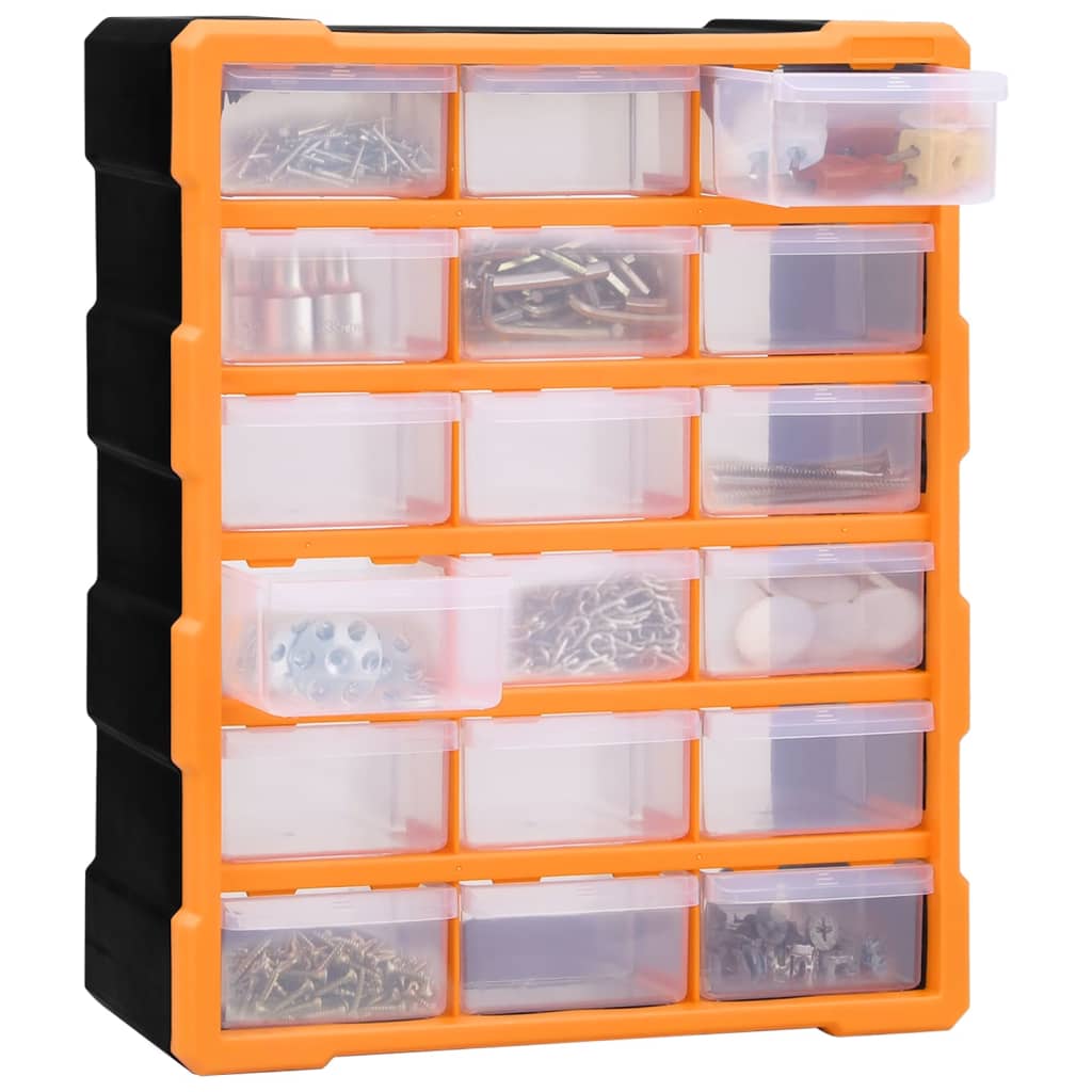 Organisateur de Vidaxl avec 18 tiroirs moyens 38x16x47 cm