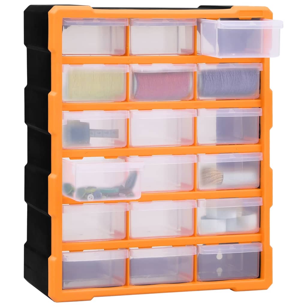Organisateur de Vidaxl avec 18 tiroirs moyens 38x16x47 cm