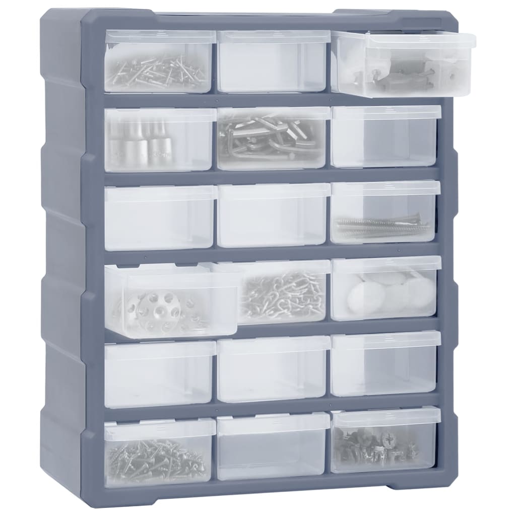 Organisateur de Vidaxl avec 18 tiroirs moyens 38x16x47 cm
