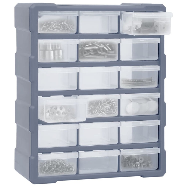 Organisateur de Vidaxl avec 18 tiroirs moyens 38x16x47 cm