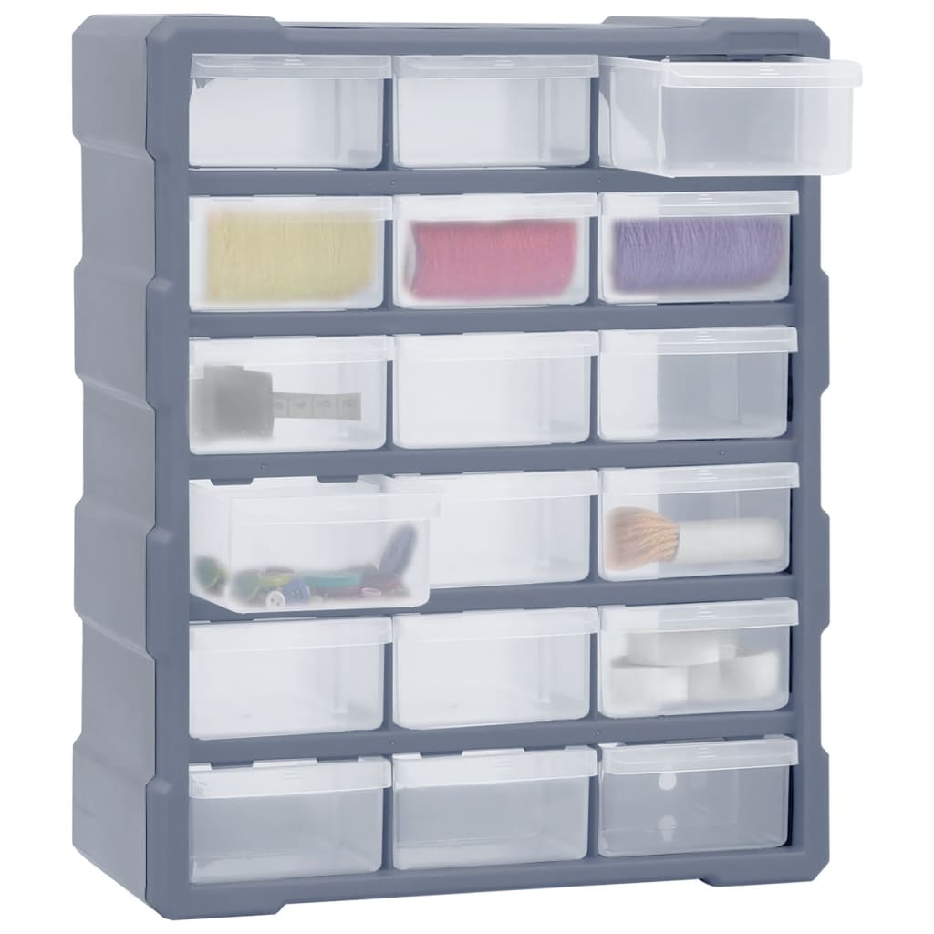 Organisateur de Vidaxl avec 18 tiroirs moyens 38x16x47 cm