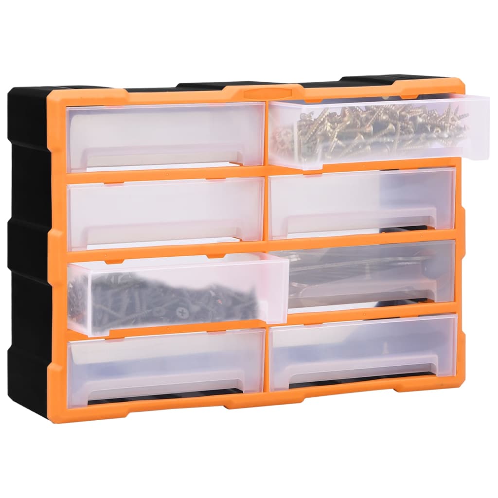 Organisateur de Vidaxl avec 8 grands tiroirs 52x16x37 cm