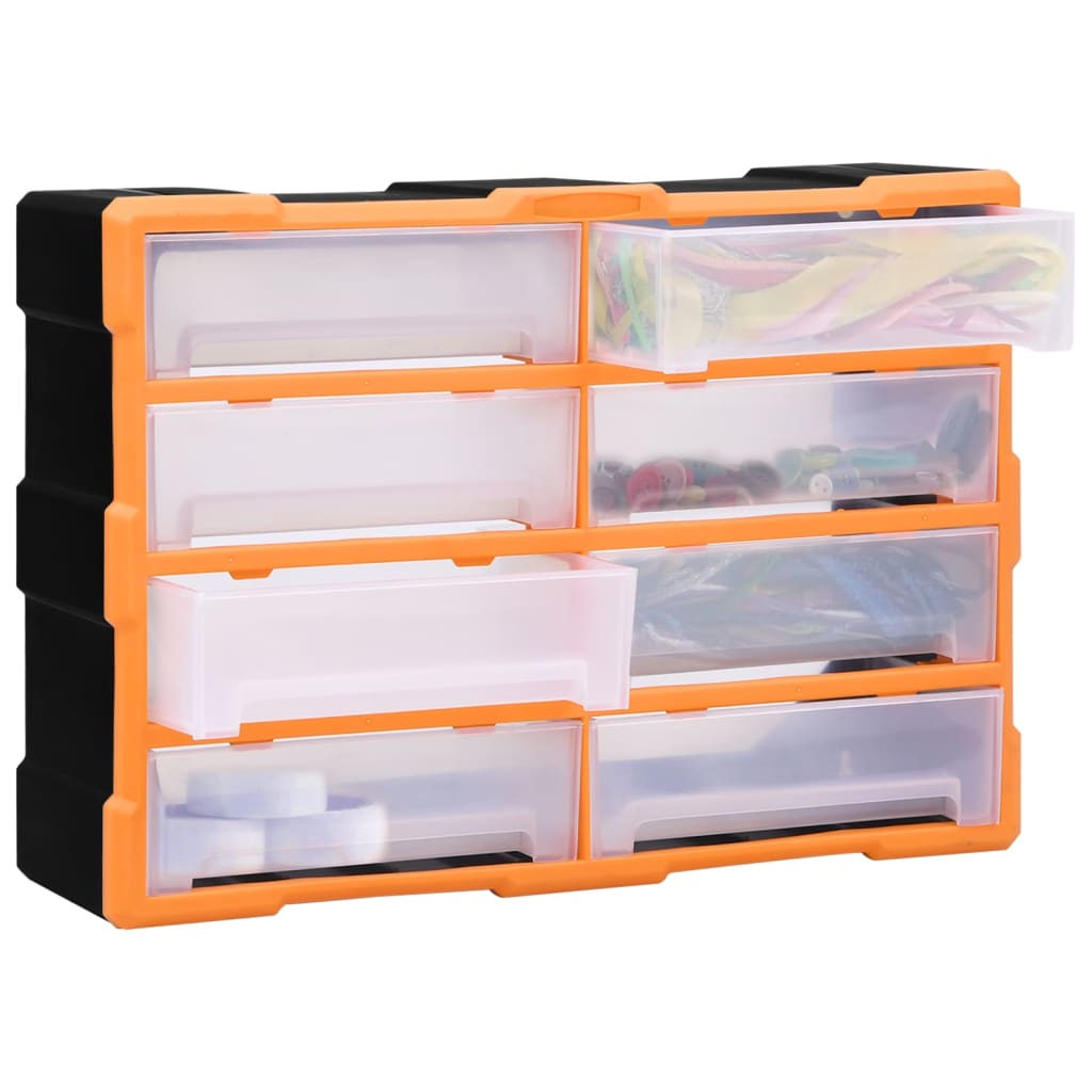Organisateur de Vidaxl avec 8 grands tiroirs 52x16x37 cm