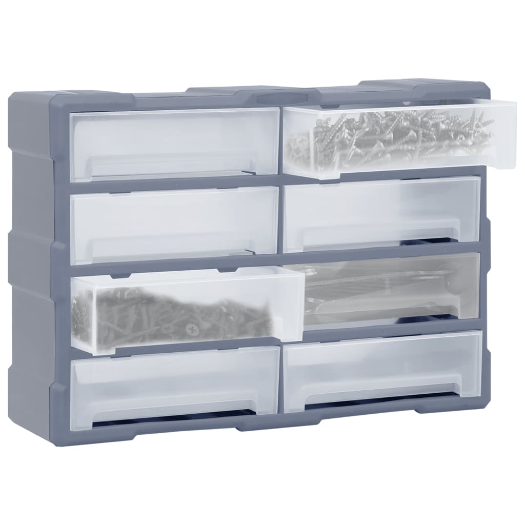 Organisateur de Vidaxl avec 8 grands tiroirs 52x16x37 cm