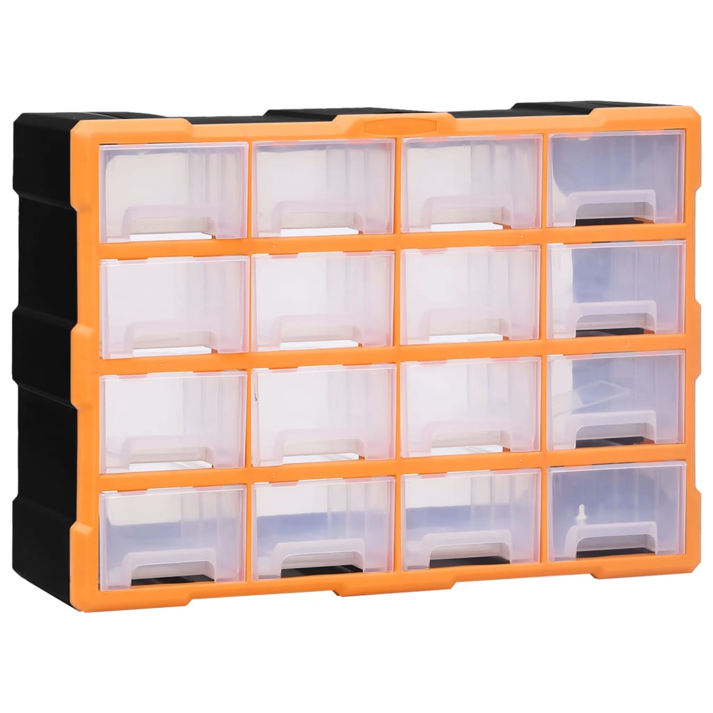Organisateur de Vidaxl avec 16 tiroirs moyens 52x16x37 cm