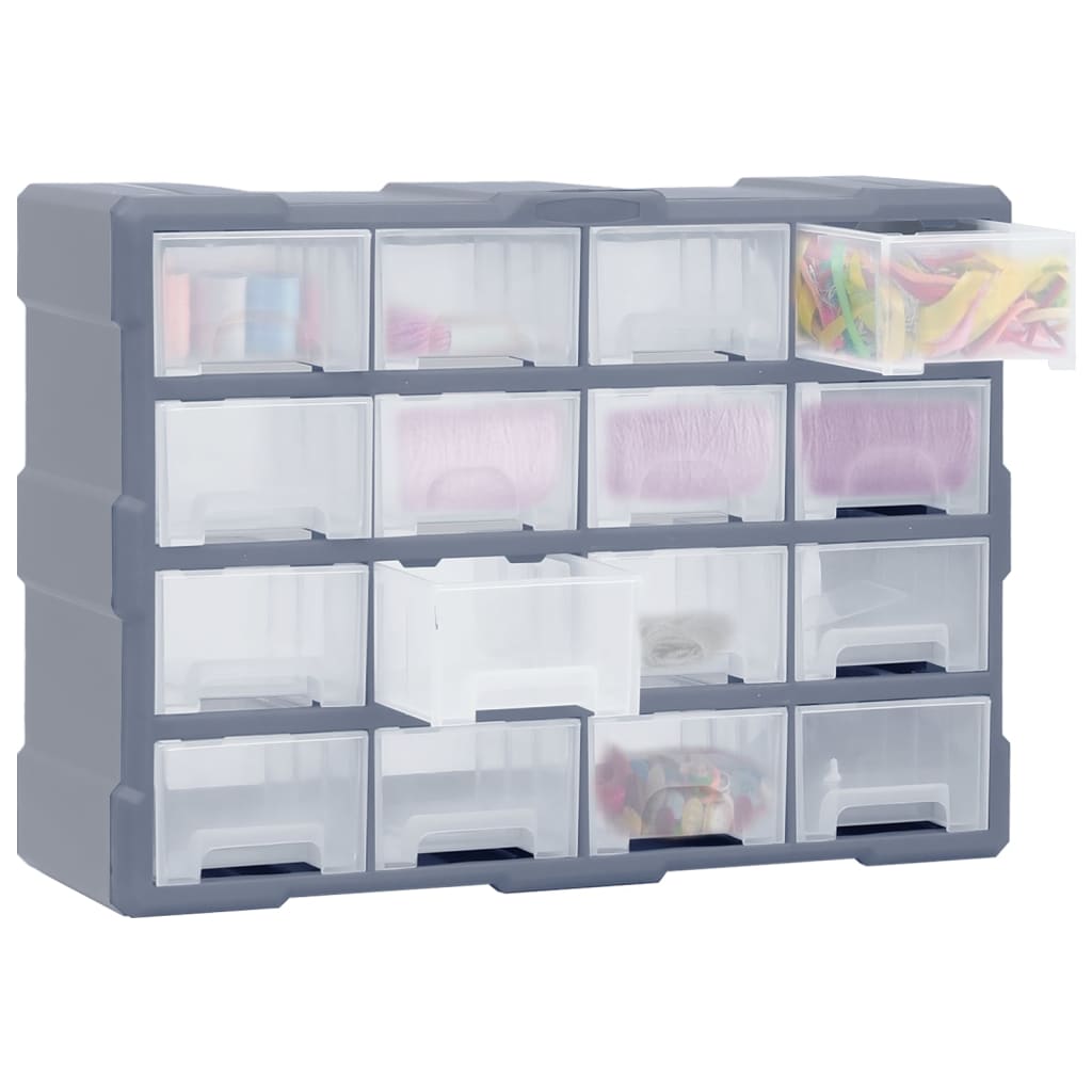 Organisateur de Vidaxl avec 16 tiroirs moyens 52x16x37 cm