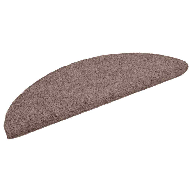 VidaXL tapis d'escalier auto-adhésifs 5 pièces 56x17x3 cm marron clair semi-circulaire