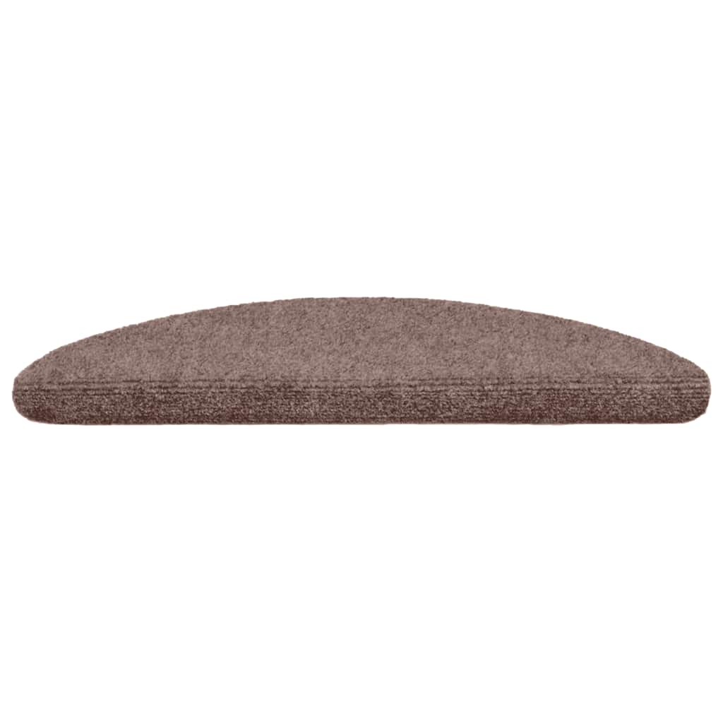 Vidaxl mats d'escalier auto-adhésifs 10 st 56x17x3 cm aiguille en feutre brun