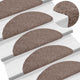 Vidaxl mats d'escalier auto-adhésifs 10 st 56x17x3 cm aiguille en feutre brun