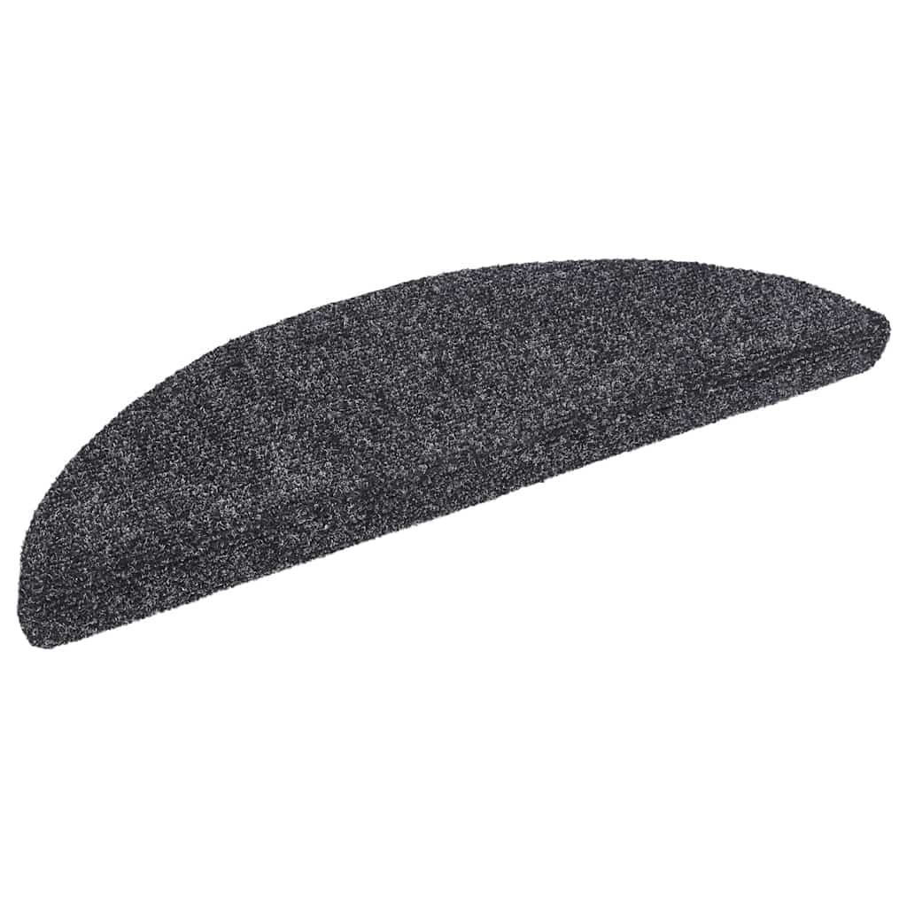 Vidaxl Stair Mats auto-adhésif 5 ST 56x17x3 cm aiguille en feutre foncé gris foncé