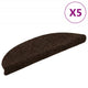 Vidaxl Stair Mats auto-adhésif 5 ST 56X17X3 cm aiguille en feutre brun