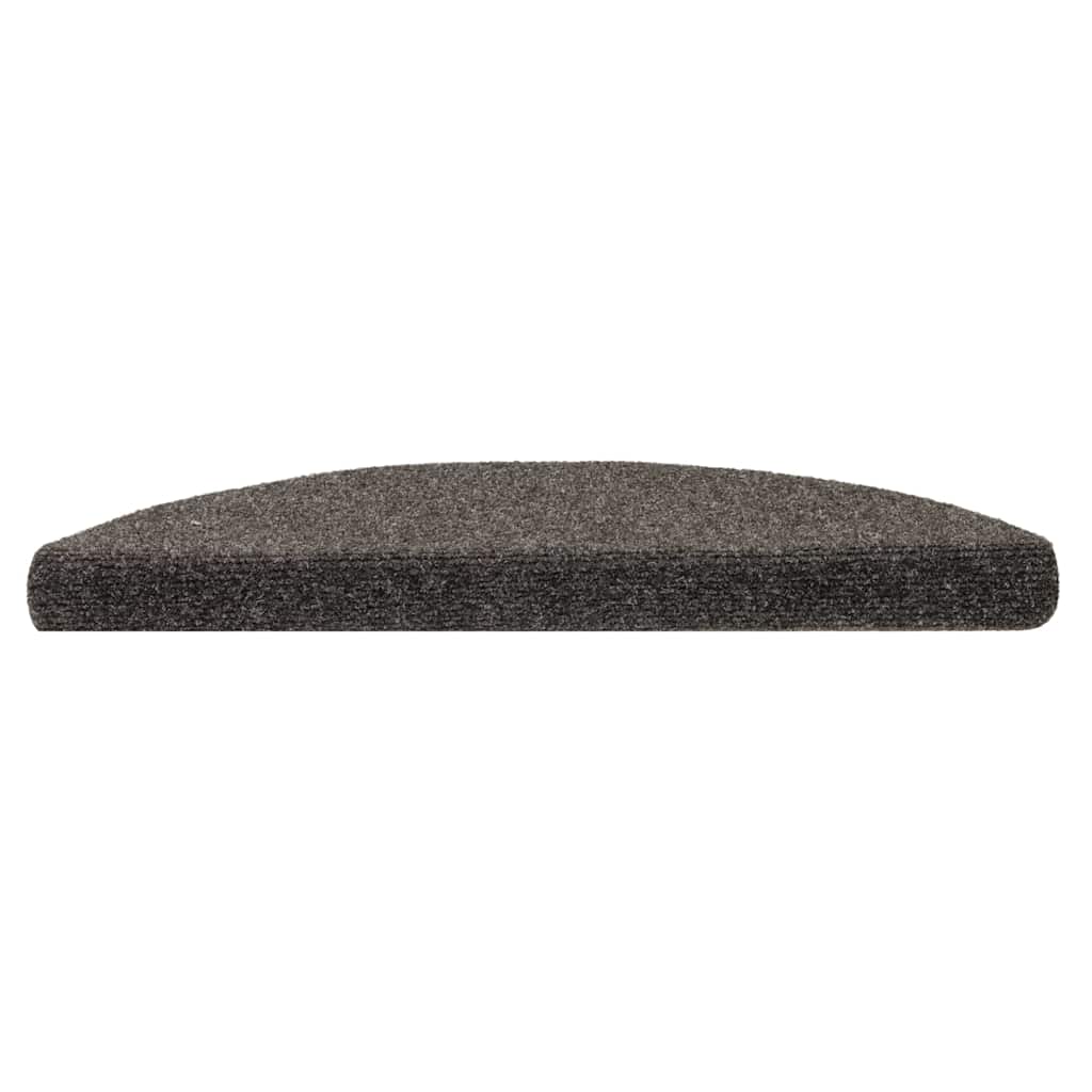 Vidaxl Stair Mats auto-adhésif 10 ST 56x17x3 cm aiguille en feutre l'anthracite
