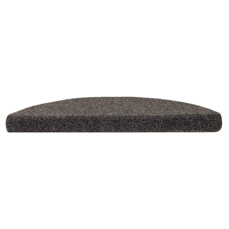 Vidaxl Stair Mats auto-adhésif 10 ST 56x17x3 cm aiguille en feutre l'anthracite