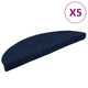 Vidaxl Stair Mats auto-adhésif 5 ST 56x17x3 cm aiguille en feutre bleu marine