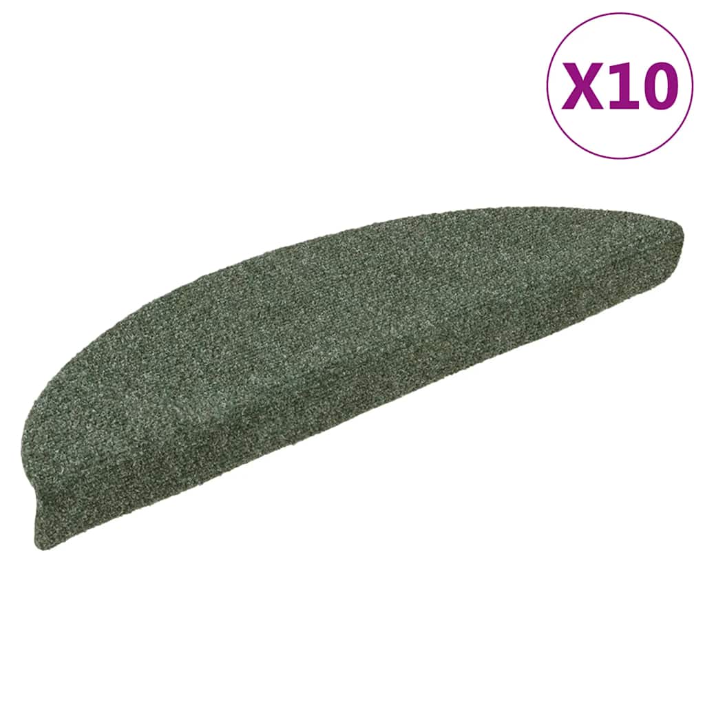 Vidaxl Stair Mats auto-adhésif 10 ST 56x17x3 cm aiguille en feutre vert