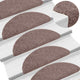 Mattes d'escalier vidaxl auto-adhésifs 10 pcs 65x21x4 cm aiguille en feutre brun