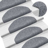 Vidaxl Stair Mats auto-adhésif 5 pcs 65x21x4 cm aiguille en feutre gris clair - afbeelding 1