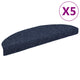 Vidaxl Stair Mats auto-adhésif 5 ST 65X21X4 cm aiguille en feutre bleu