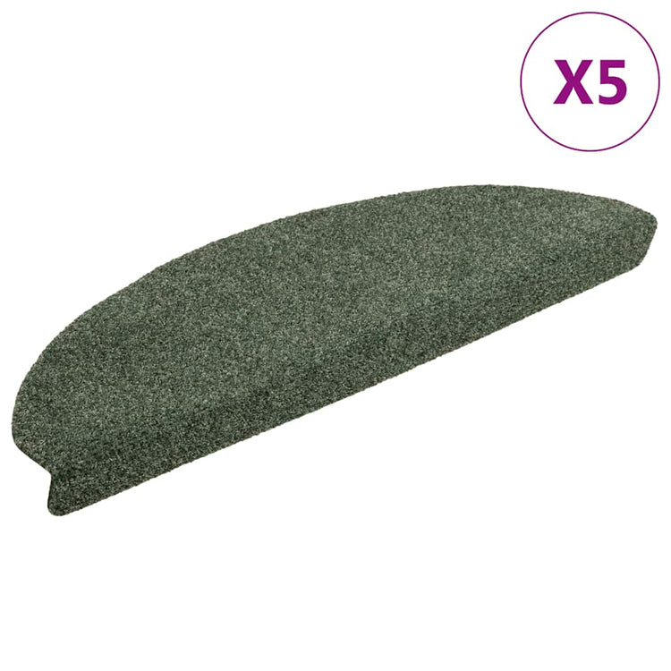 Vidaxl Stair Mats auto-adhésif 5 ST 65x21x4 cm aiguille en feutre en vert