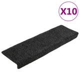 Mattes d'escalier vidaxl 10 pcs 65x21x4 cm aiguille en feutre gris - afbeelding 2