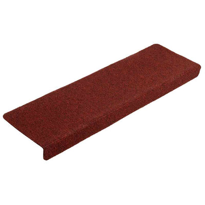 Vidaxl Escalier tapis 10 pcs 65x21x4 cm aiguille en feutre Bordeaux rouge
