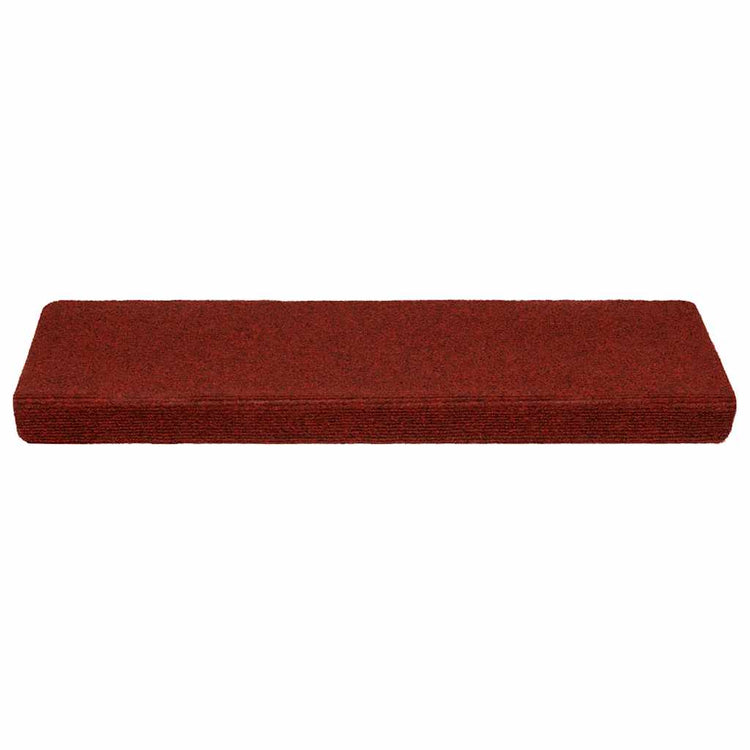 Vidaxl Escalier tapis 10 pcs 65x21x4 cm aiguille en feutre Bordeaux rouge