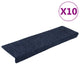 Vidaxl Escalier tapis 10 pcs 65x21x4 cm aiguille en feutre de couleur anthracite