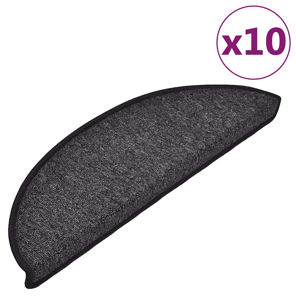 Mattes d'escalier vidaxl 10 st 56x17x3 cm anthracite -colored